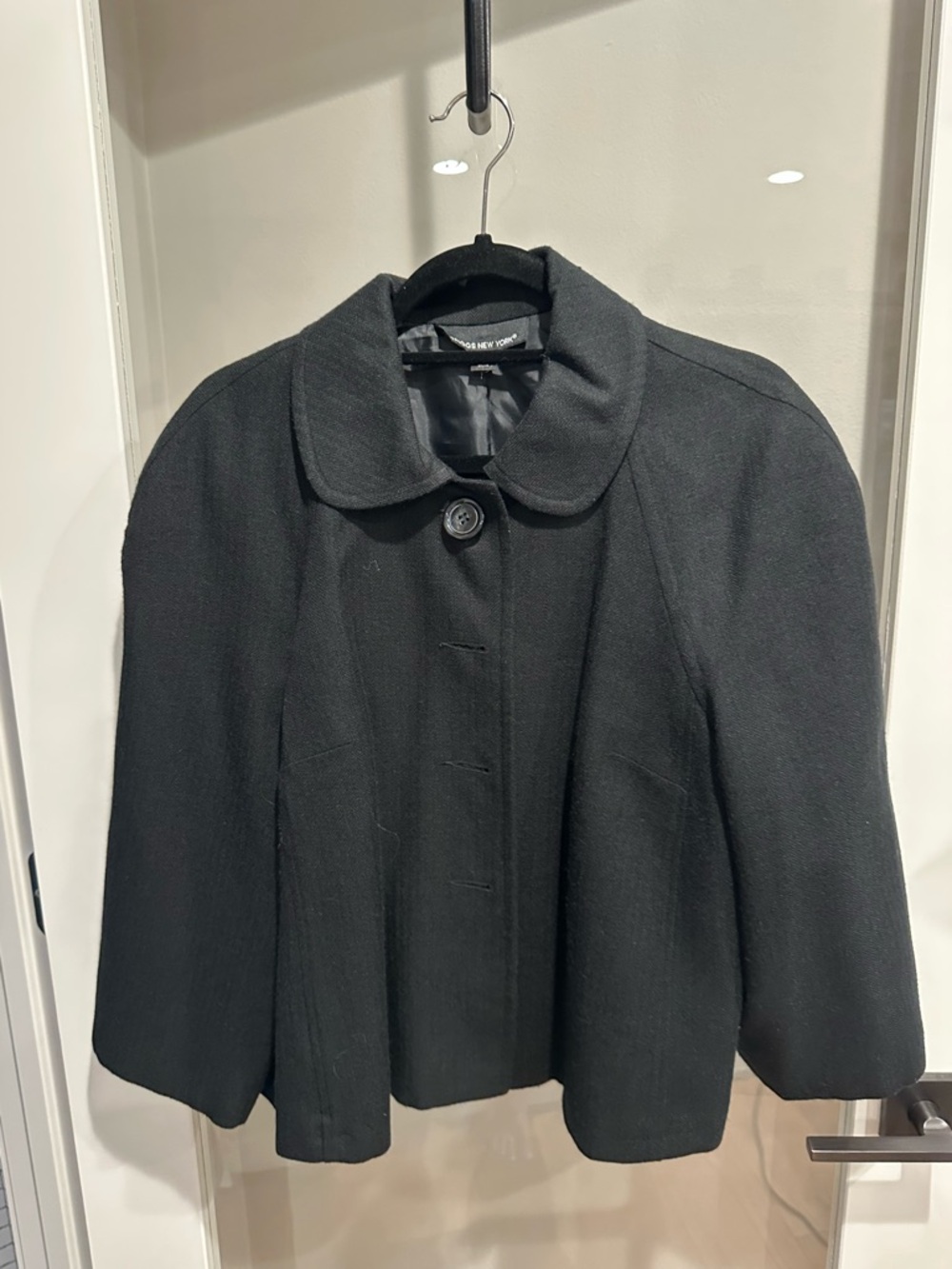 Briggs New York Black Short Swing Button Jacket